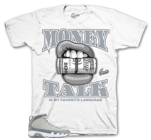 Retro 9 Cool Grey Money Talk Shirt
