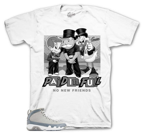 Retro 9 Cool Grey No New Friends Shirt