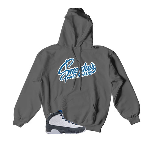Retro 9 Flint Grey Sneaker Threads Hoody