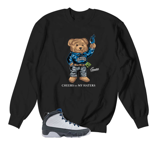 Retro 9 Flint Grey Cheers Bear Sweater