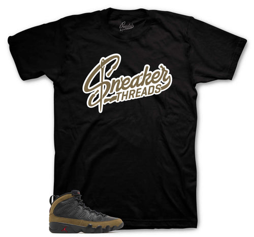 Retro 9 Olive Sneaker Threads Shirt