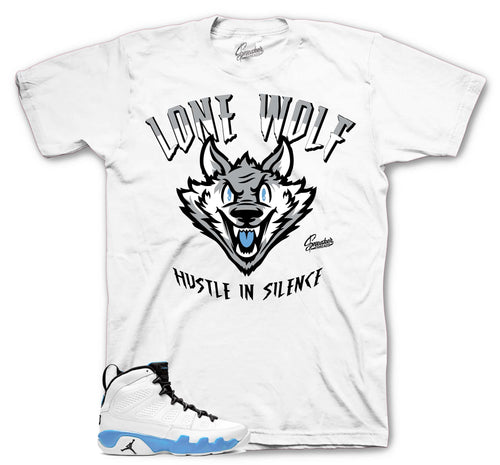 Retro 9 Powder Blue Lone Wolf Shirt