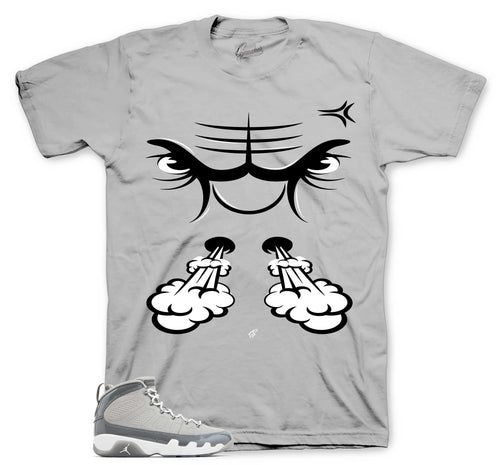 Retro 9 Cool Grey Raging face Shirt