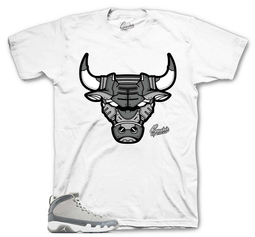 Retro 9 Cool Grey War Bully Shirt