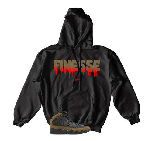Retro 9 Olive Finesse Hoody