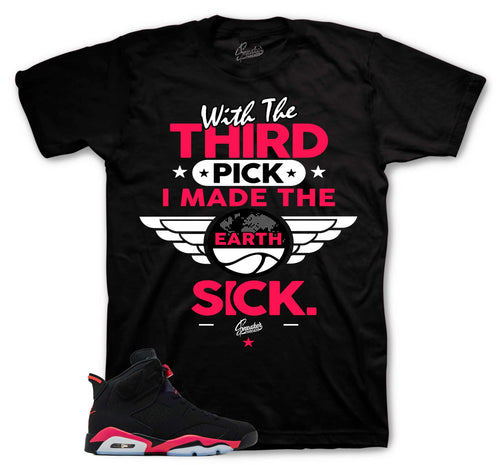 Retro 6 Infrared Third Pick Shirt