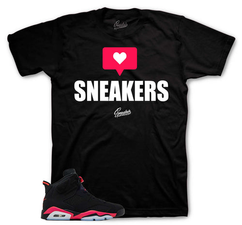 Retro 6 Infrared Love Sneakers Shirt