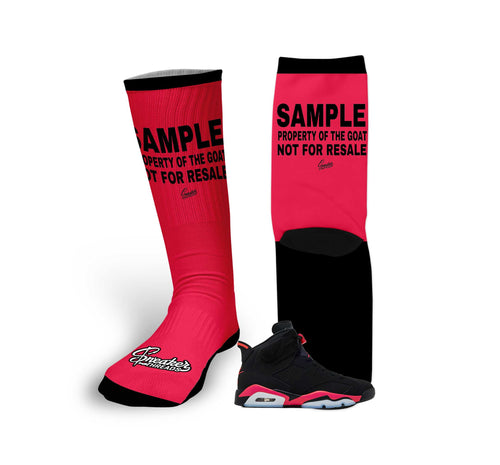 Retro 6 Infrared Sample Socks