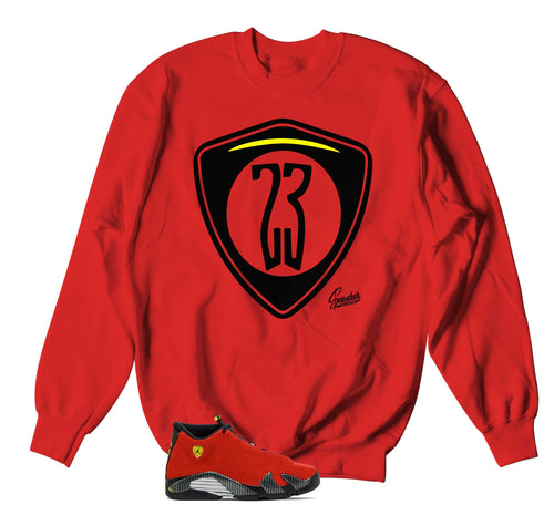 Retro 14 Challenge Red Shield Sweater