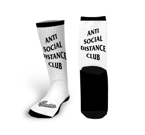 Retro 4 White Thunder Social Distance Socks