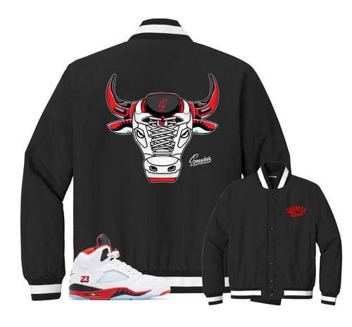 Retro 5 Fire Red War Bully Insulated Jacket