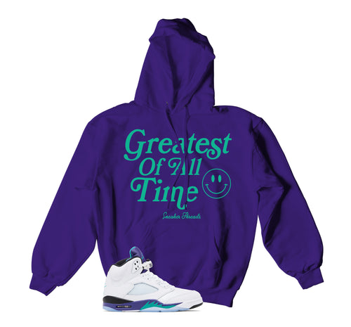 Retro 5 Grape Goat Hoody