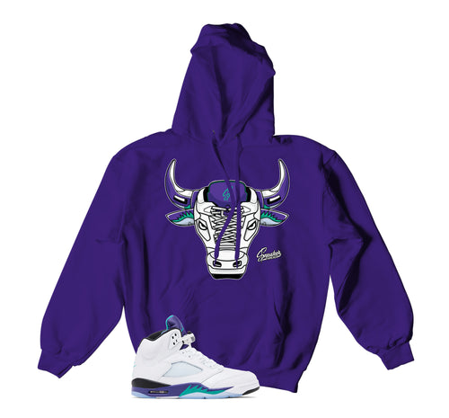 Retro 5 Grape War Bully Hoody