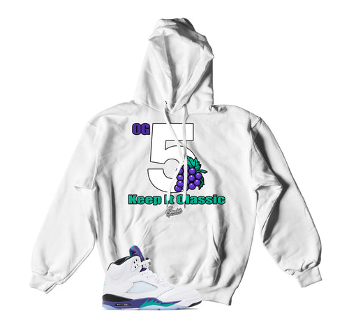 Retro 5 Grape Keep It Classic Hoody