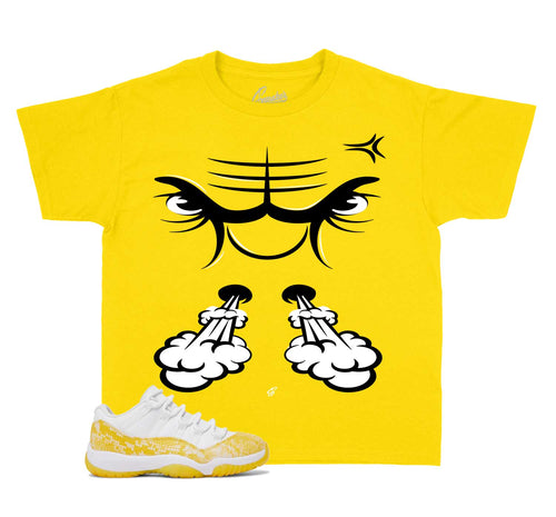 Kids - Yellow Snakeskin 11 Raging Face Shirt