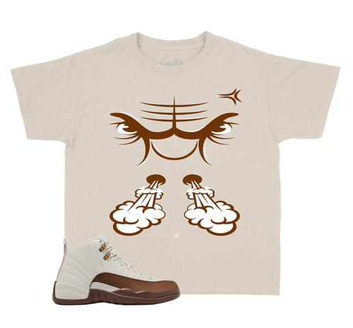 Kids Raging Face T-Shirt | Jordan 12 Fireside