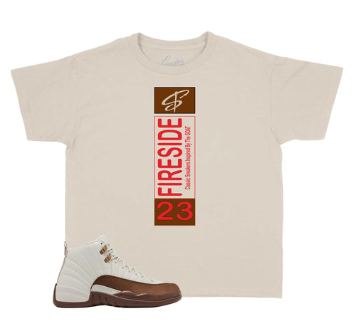 Kids Heel Tab T-Shirt | Jordan 12 Fireside