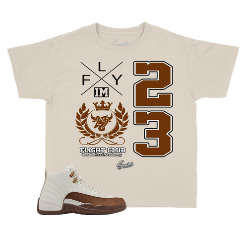 Kids Flight Crest T-Shirt | Jordan 12 Fireside