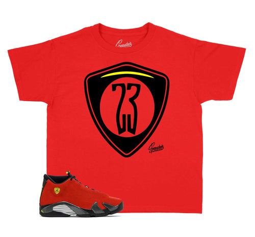 Kids - Challenge Red 14 Shield Shirt