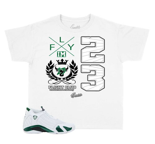 Kids Flight Crest Graphic T-Shirt | Jordan 14 Forest Green
