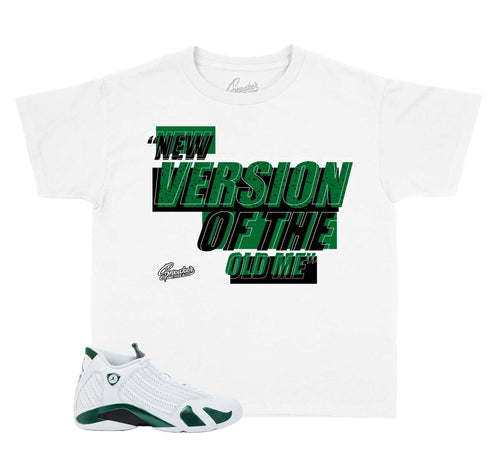 Kids New Version Graphic T-Shirt | Jordan 14 Forest Green
