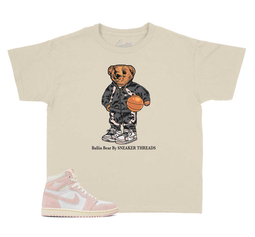 Kids - Washed Pink 1 Ballin Bear Shirt
