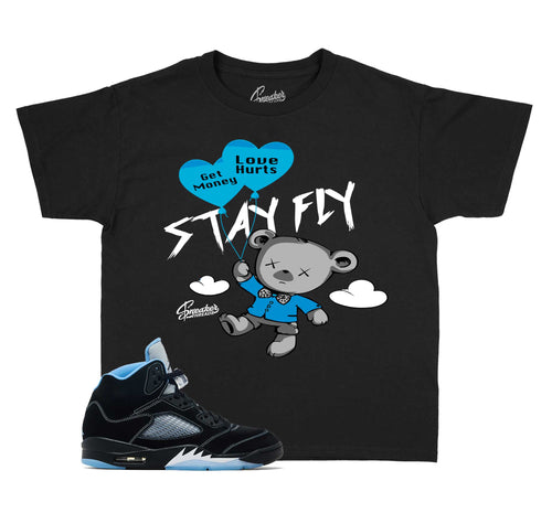 Kids - Black Carolina 5 Money Over Love Shirt