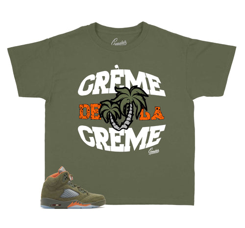 Kids - Olive 5 Creme Shirt