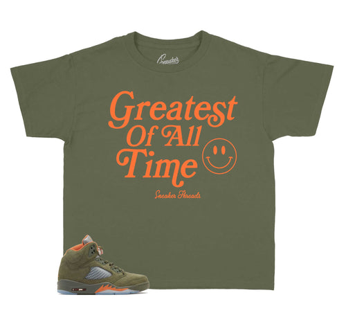 Kids - Olive 5 Goat Shirt