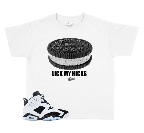 Kids - White Black 6 Lick My Kicks Shirt