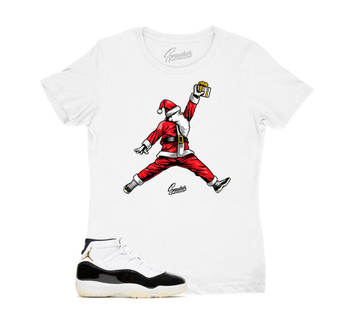 Womens - Gratitude 11 Air Santa Shirt