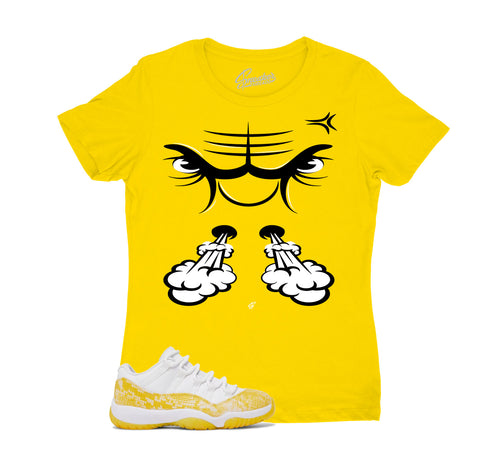 Womens - Yellow Snakeskin 11 Raging Face Shirt