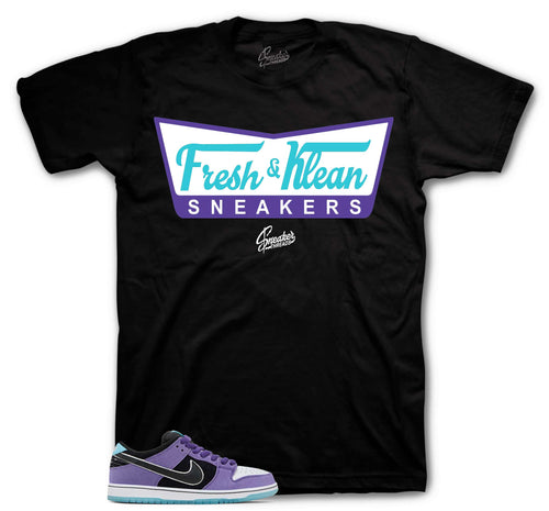 Dunk SB Low Court Purple Fresh Klean Shirt