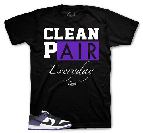 Dunk SB Low Court Purple Clean Pair Shirt