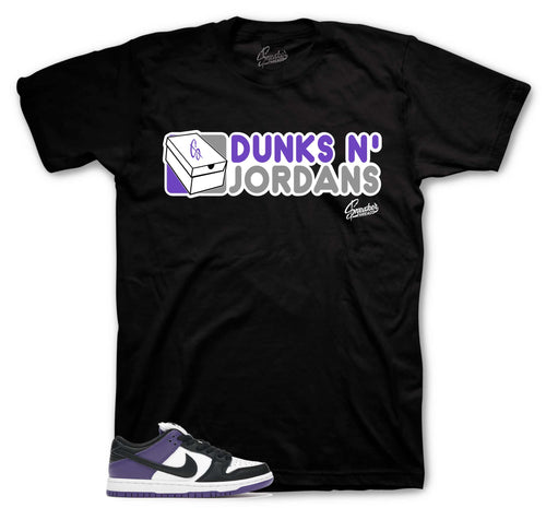 Dunk SB Low Court Purple Dunks n Jordans Shirt
