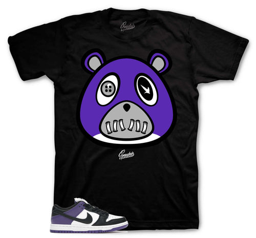 Dunk SB Low Court Purple ST Bear Shirt
