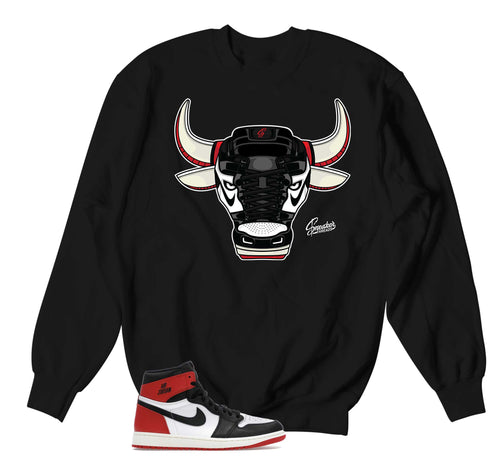 Retro 1 Black Toe War Bully Sweater