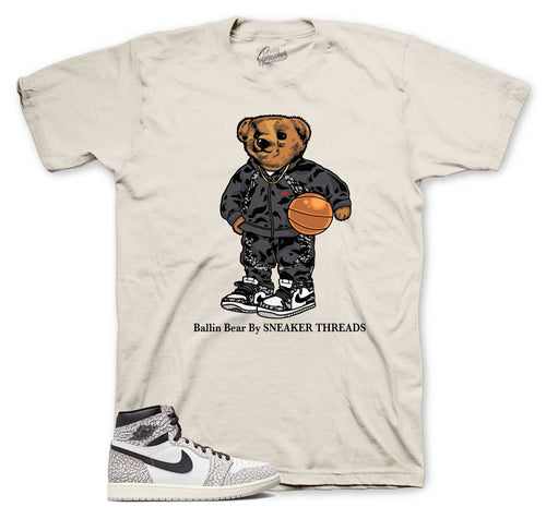 Retro 1 Elephant Print Ballin Bear Shirt