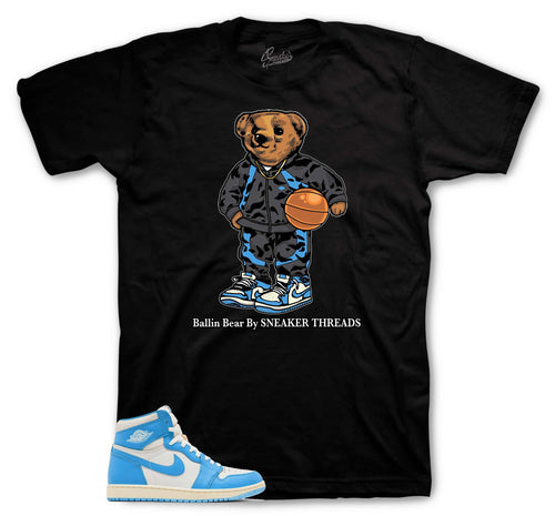 Retro 1 Reimagined UNC Ballin Bear Shirt