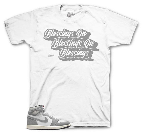 Retro 1 Black Smoke Grey Blessings Shirt