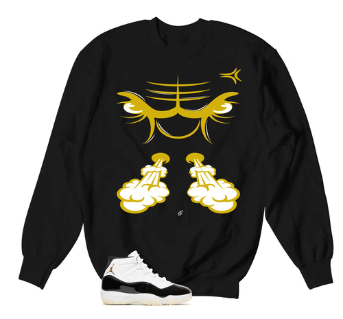 Retro 11 Gratitude DMP Raging Face Sweater