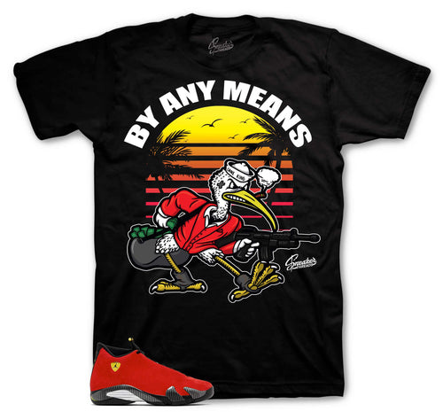 Retro 14 Challenge Red By Any Means Shirt