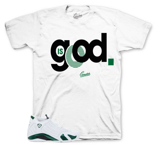God Is Good Graphic T-Shirt | Jordan 14 Forest Green