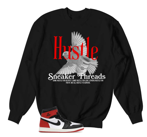 Retro 1 Black Toe Hustle Bird Sweater