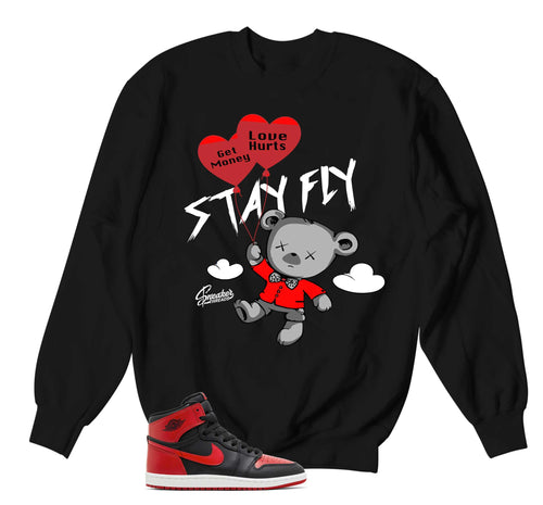 Retro 1 Bred Money Over Love Sweater
