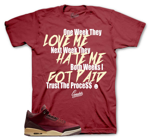 Retro 3 BIN 23 Trust The Process Shirt