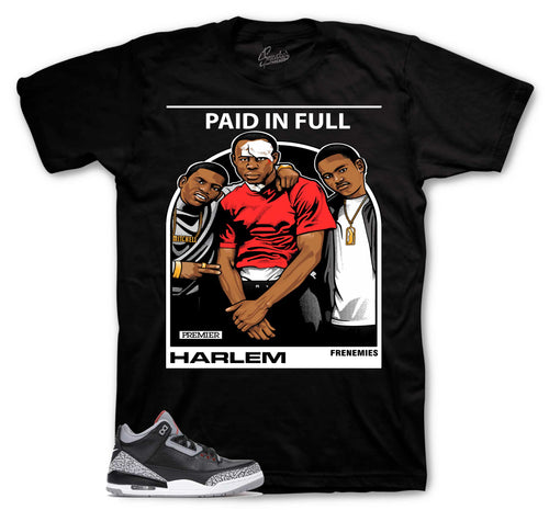 Retro 3 Black Cement Frenemies Shirt