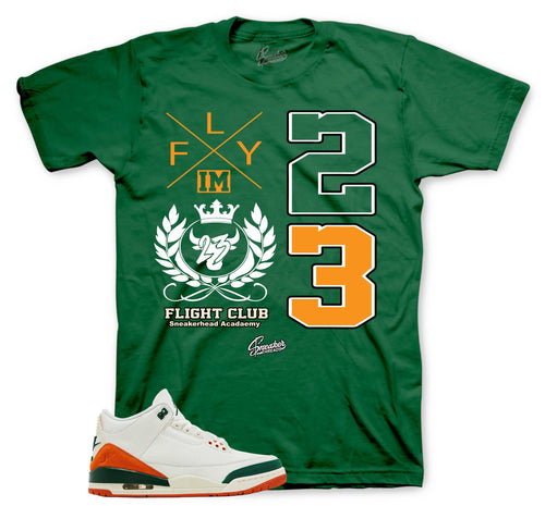 Retro 3 Miami Flight Crest Shirt