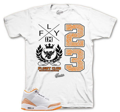 Retro 3 Orange Citrus Flight Crest Shirt