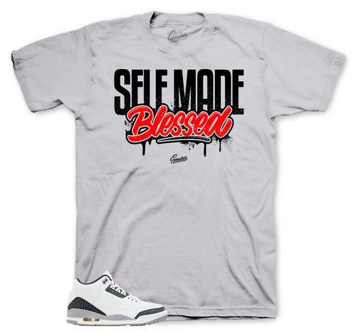 Retro 3 Cement Gray Self Made Shirt
